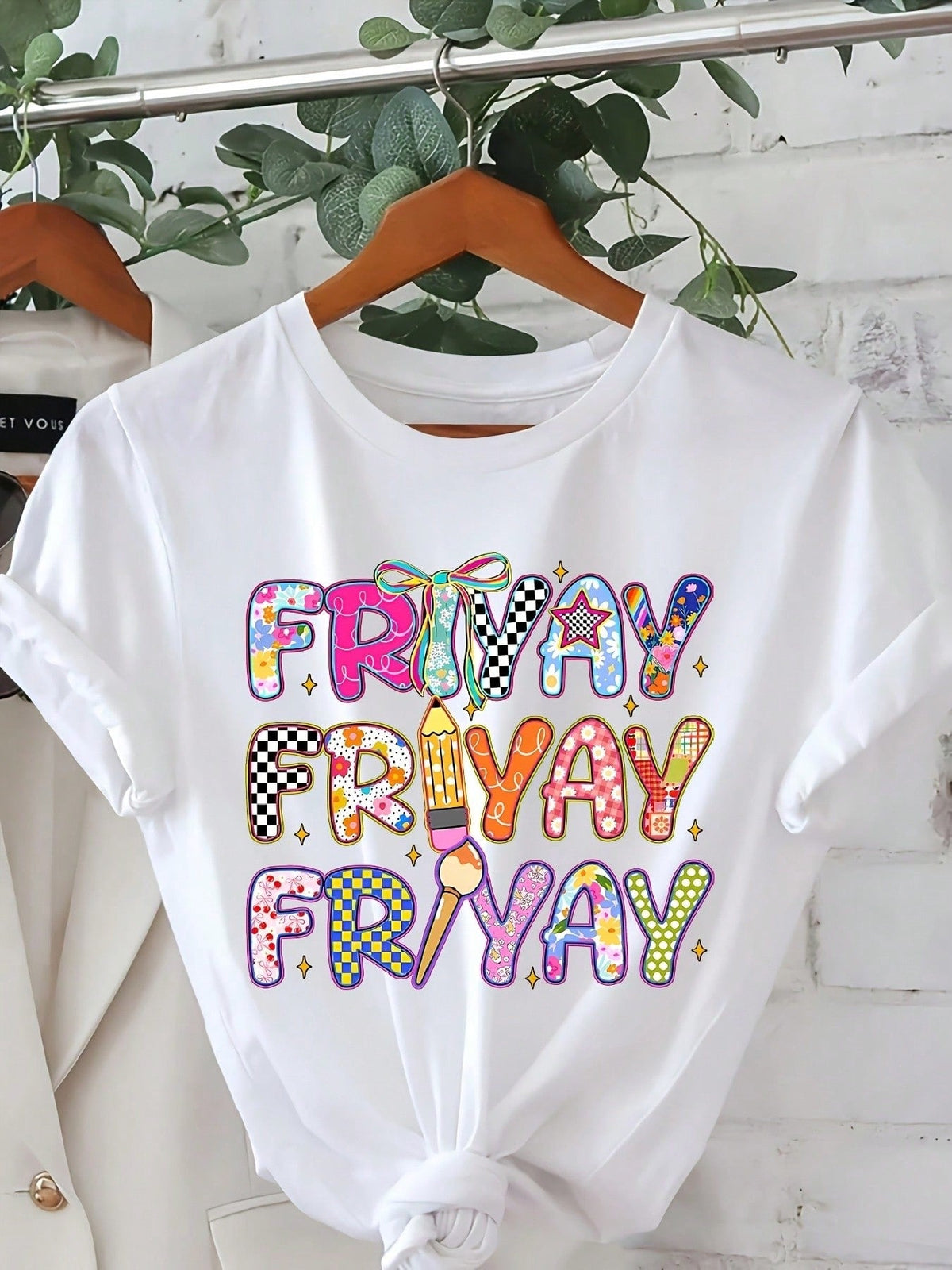 Women's Pre-University Teacher Graphic T-Shirt - Casual Short Sleeve Crew Neck Top With -Themed Print (,, Teaching), Comfortable Summer & Spring Blouse For Educators, Machine Washable Casual Wear