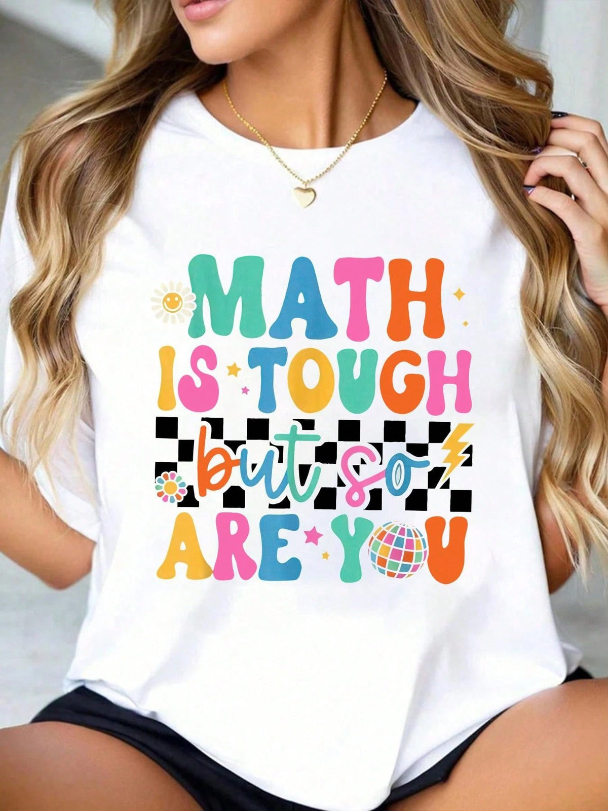 100% Cotton Math Is Tough But So Are You Back To School Math Teacher T-Shirt