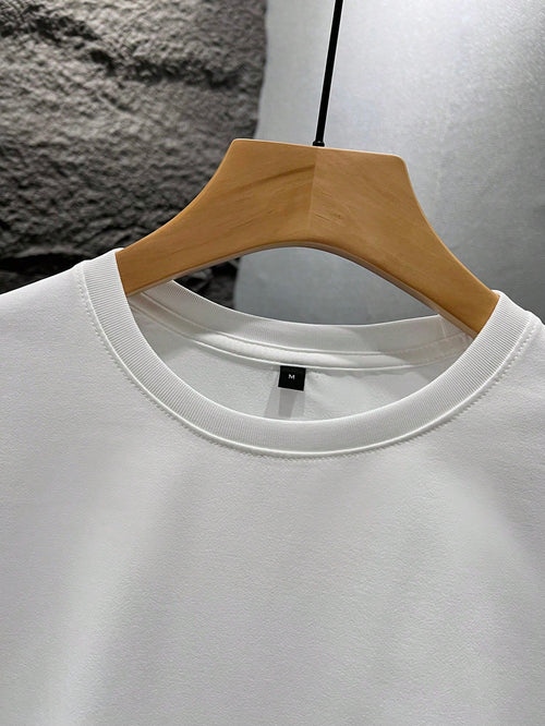 Halloween Graphic Print Men Short Sleeve T‑Shirt, Casual Crew Neck Tee For Holiday Party