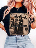 Halloween Spooky Girls Squad, Girls Are Girls, Retro Witch Skull Ghost Pumpkin Headdress Design