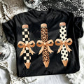 Retro Bow Pencil Graphic Print Short Sleeve T-Shirt