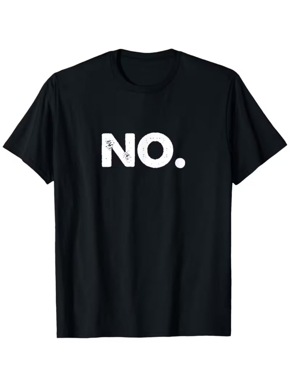 NO. Graphic T‑Shirt Unisex Men Women, Bold Text Print Short Sleeve Crew Neck Casual Everyday Streetwear Tee