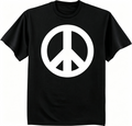 Classic Peace Sign Graphic T‑Shirt, Men’s Casual Short‑Sleeve Cotton Tee with Peace Symbol Print，Men Tshirts