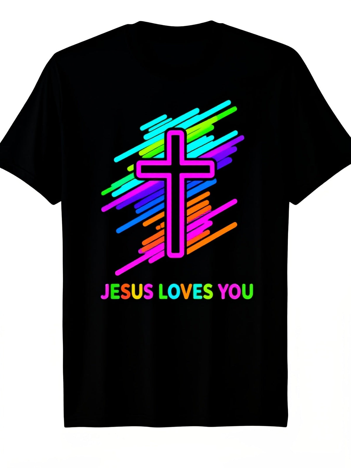 Loves You Christian Graphic TShirt for Men Unisex Casual Tee