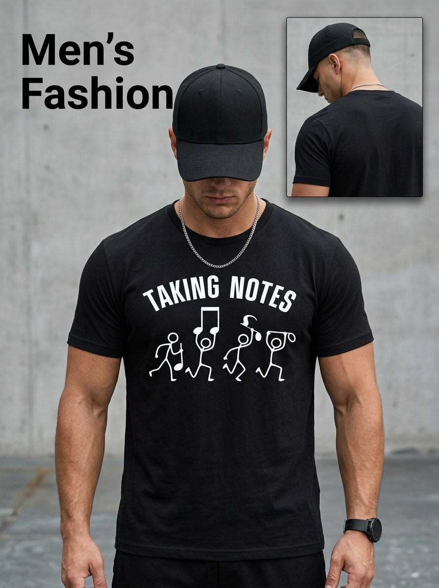Funny Music Art Men Women Style Note Parody Music Fan T-Shirt