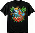 Men’s Tropical Parrot Toucan Graphic T‑Shirt, Nature Wildlife Beach Scene Short‑Sleeve Casual Men Tshirts