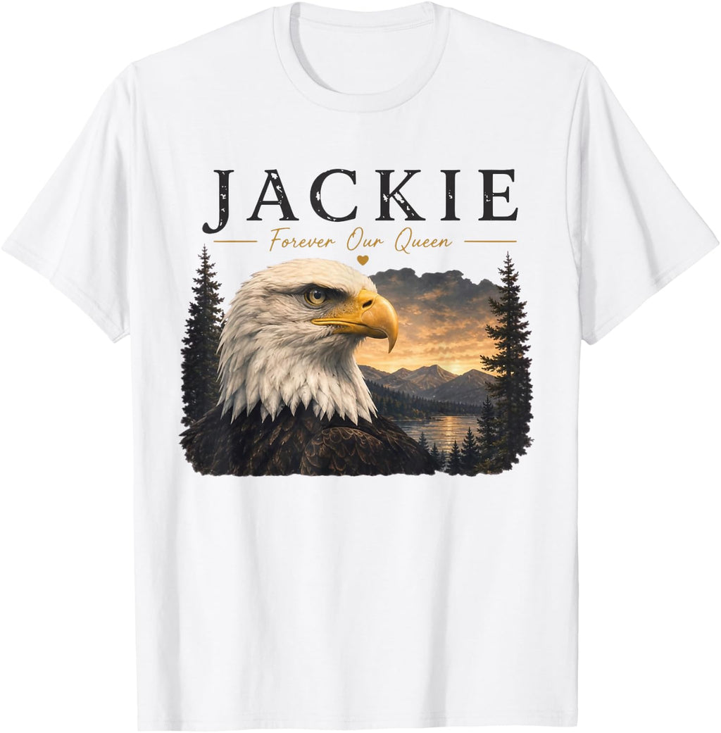 Vintage Jackie Forever Our Queen Big Bear Bald Eagle Tribute Unisex T-Shirt