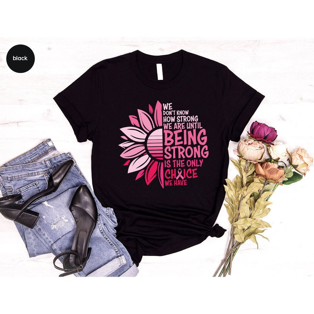 Breast Cancer Survivor Shirt: Stronger Than Cancer Tee，Crew Neck Short Sleeve Casual Tshirt For Women