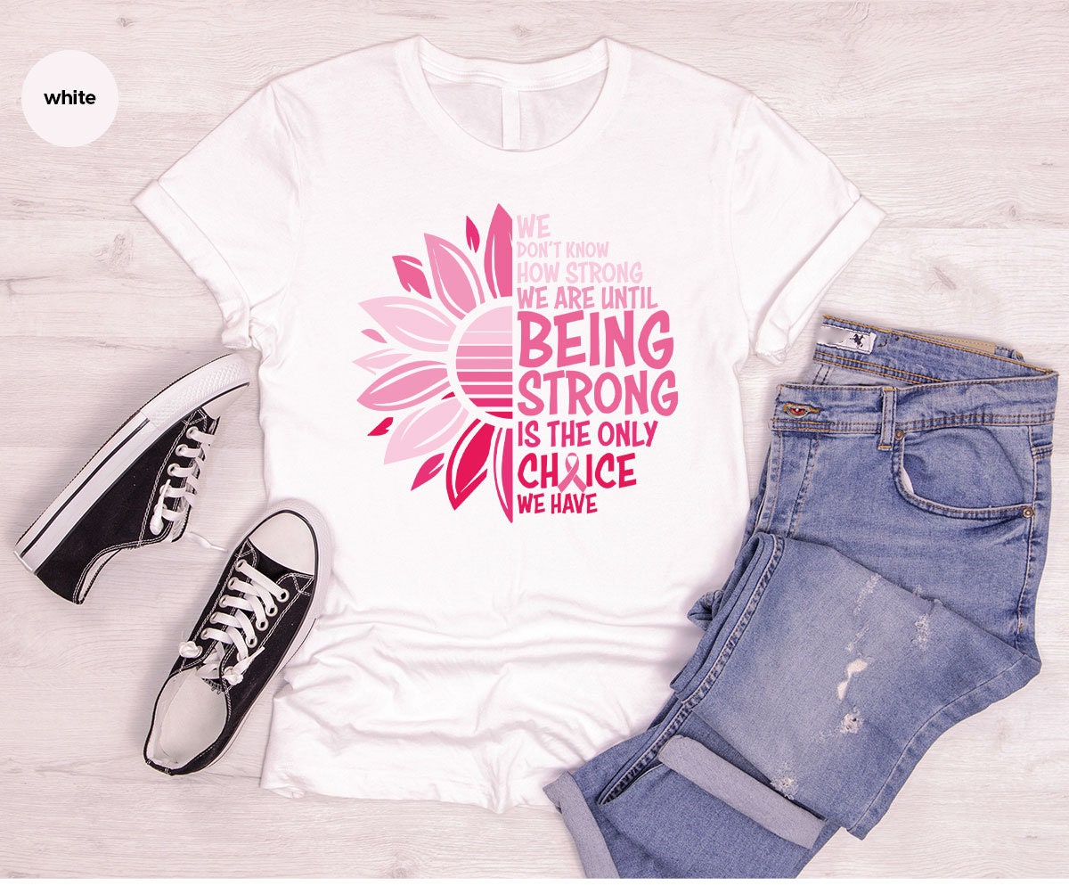 Breast Cancer Survivor Shirt: Stronger Than Cancer Tee，Crew Neck Short Sleeve Casual Tshirt For Women