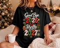 Good Bye 2026 Hello 2027 Graphic T‑Shirt, Happy New Year NYE Crew Neck Short‑Sleeve Casual Festive Tee for New Year Party & Family Matching Outfits