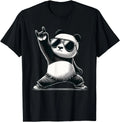 Retro Panda Rock Music Gift Men Kids Women Funny Panda T-Shirt