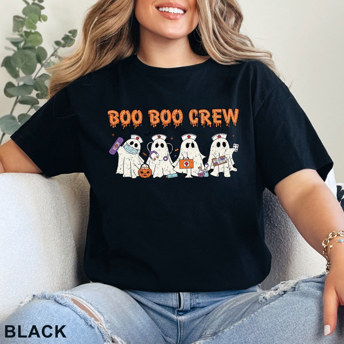 Boo Boo Crew Halloween Ghost Shirts, Nurse Ghost Halloween Shirt