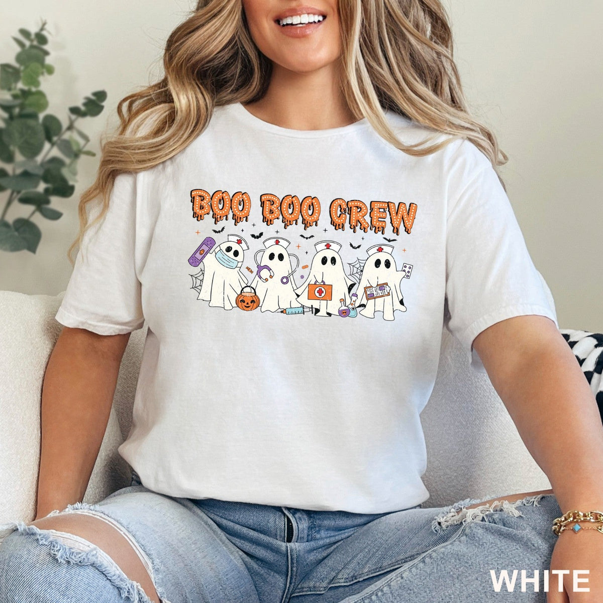 Boo Boo Crew Halloween Ghost Shirts, Nurse Ghost Halloween Shirt