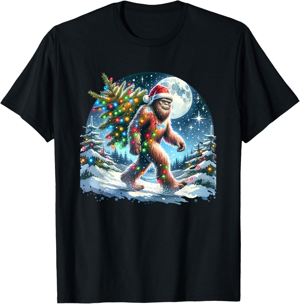 Bigfoot Christmas Holiday Sasquatch Xmas Design Unisex T-Shirt