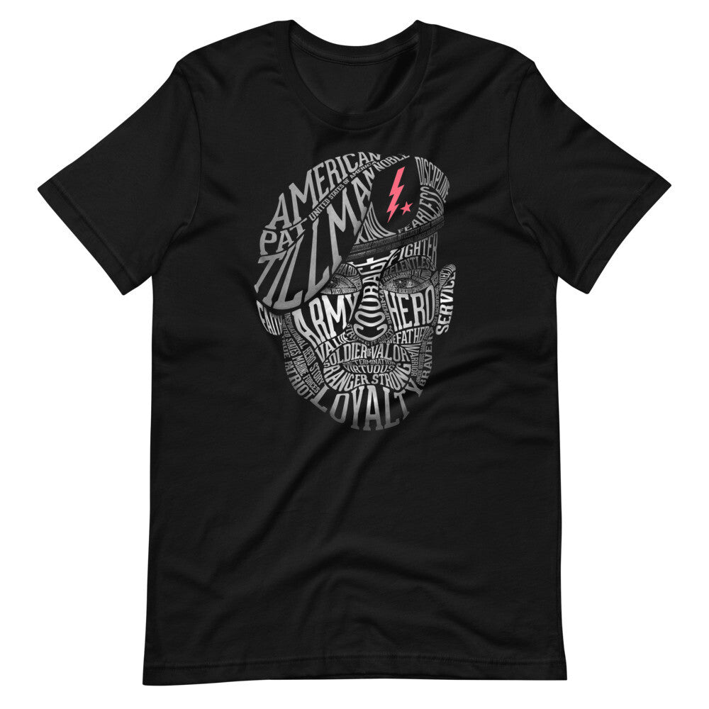 Honor and Courage Tribute Graphic T‑Shirt, Patriotic Hero Word Art Unisex Black Short‑Sleeve Tee，Men Tshirts